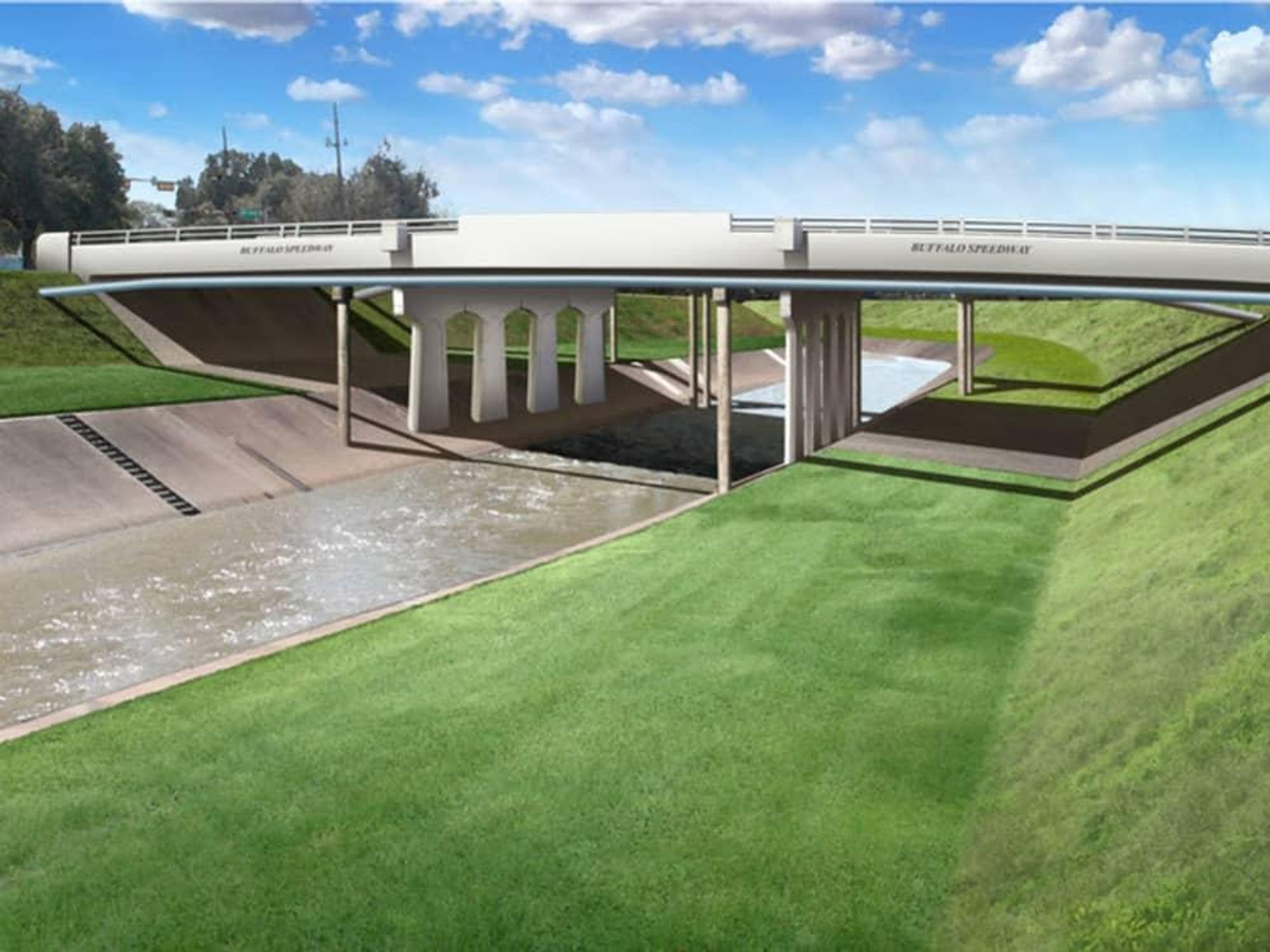 Buffalo Speedway bridge