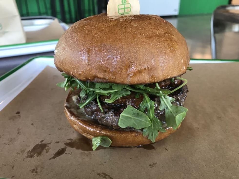 BuffBurger goat cheese burger