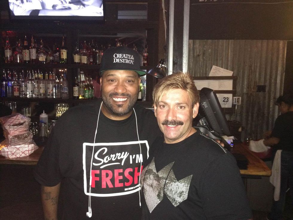 Bun B, left, and Juan Carlos at the CultureMap Social at Boheme September 2014