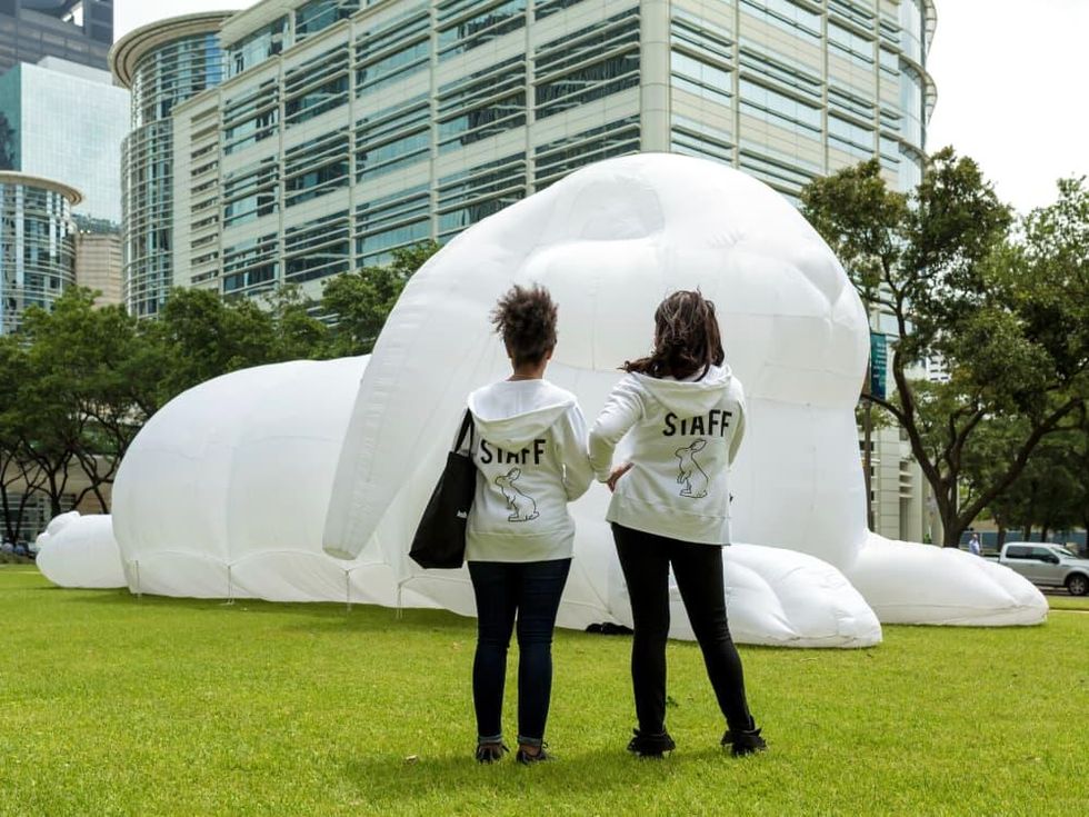 Bunnies Intrude art installation 1600 Smith