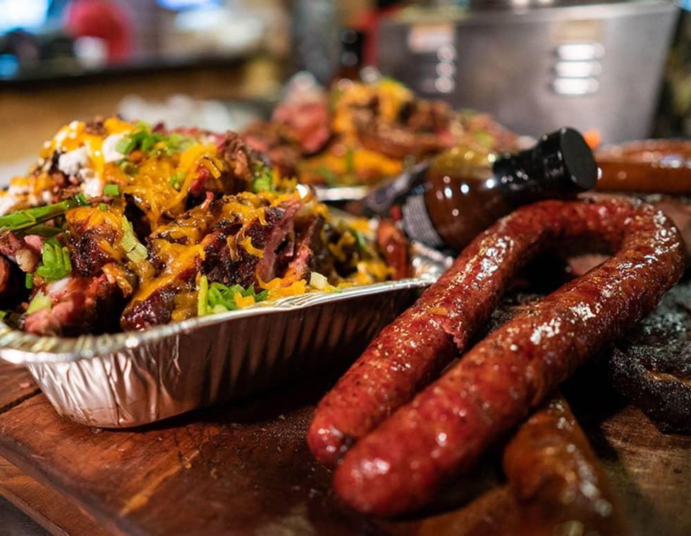 Burns Original BBQ loaded baked potato