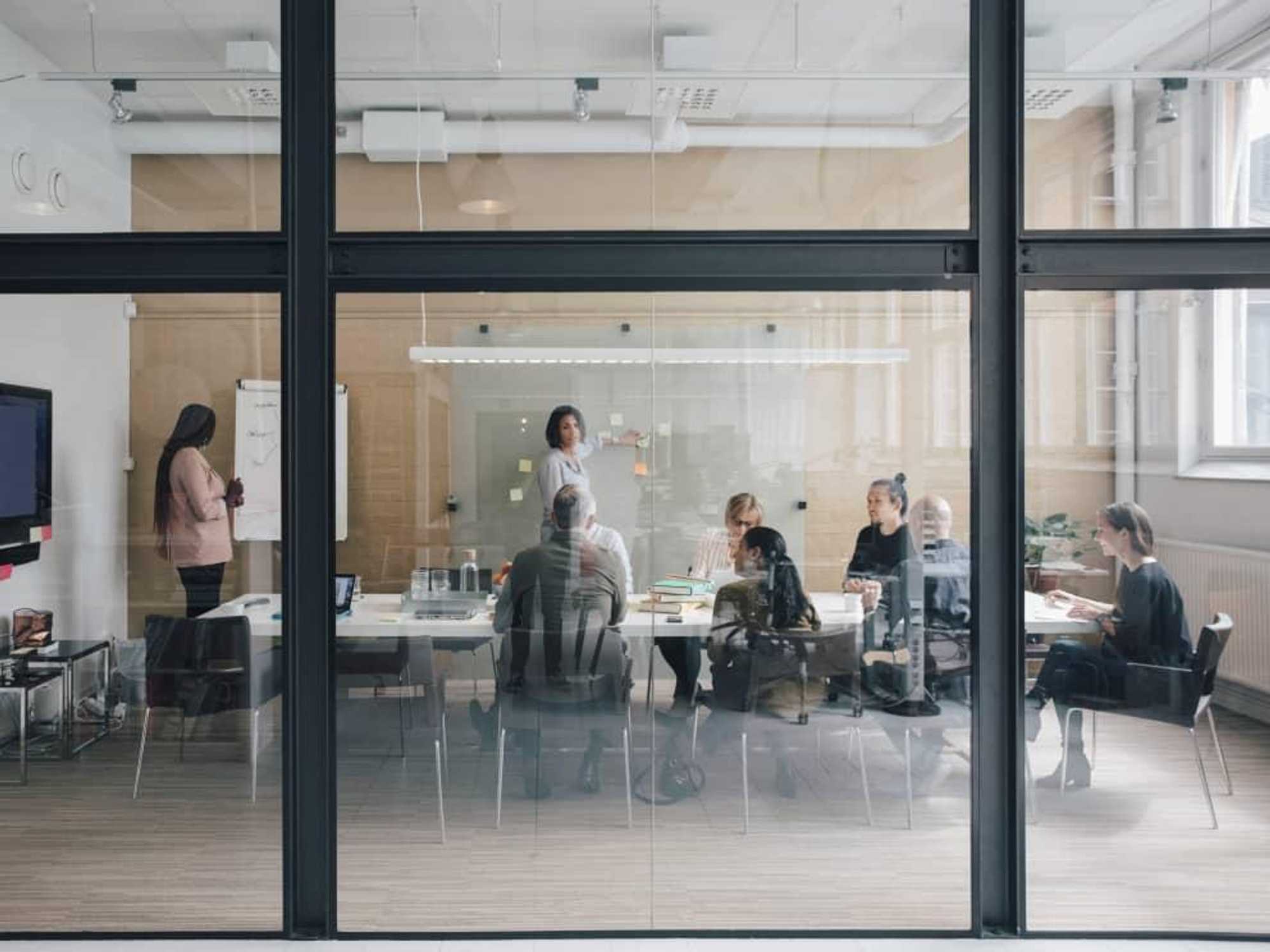 business team meeting at an office