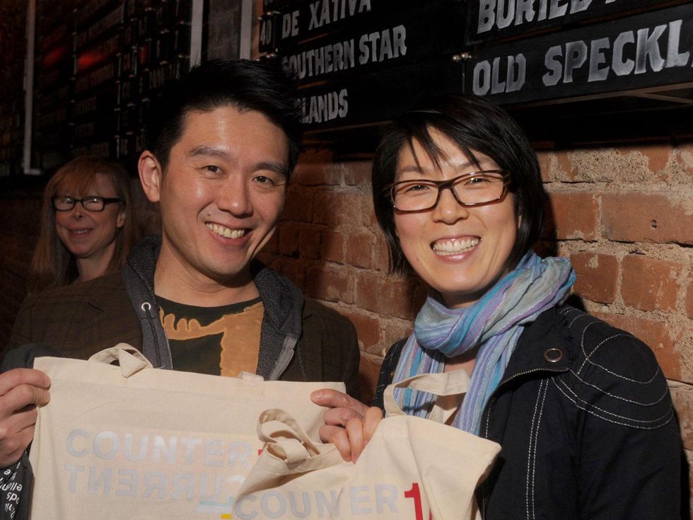 Byron Au Yong and Susie J. Lee at the CounterCurrent Kick-Off March 2014
