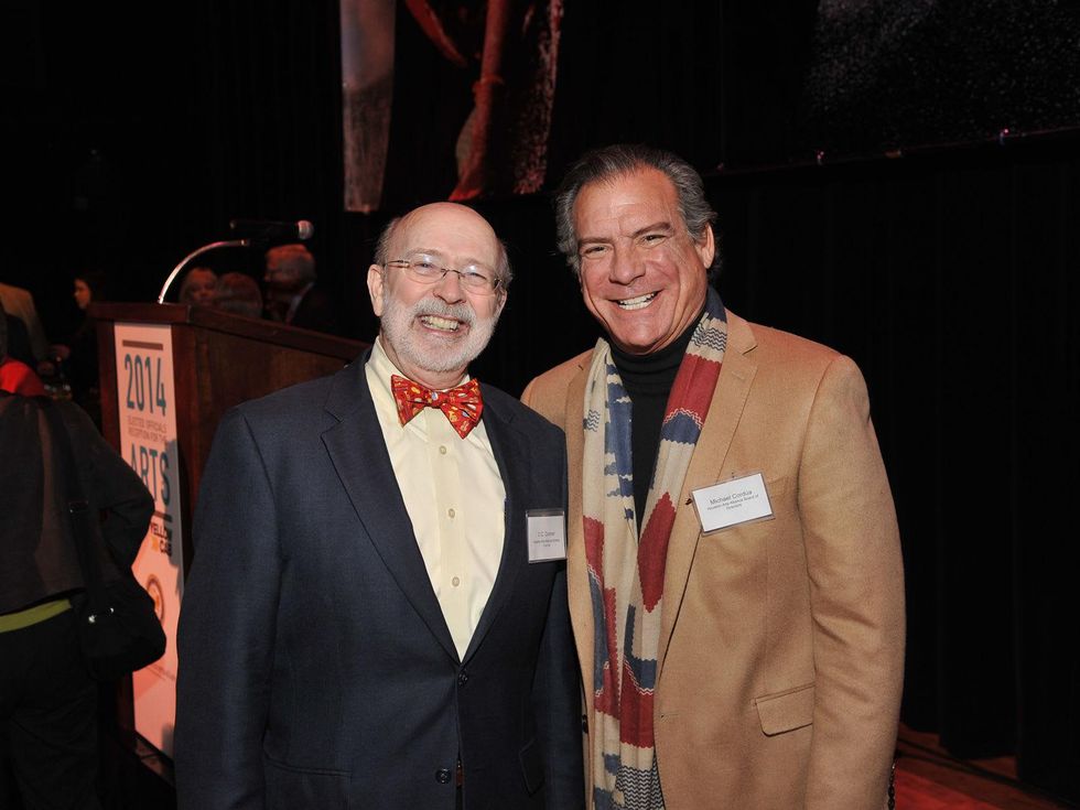 C.C. Conner, left, and Michael Cord\u00faa at the Houston Arts Alliance Reception for the Arts January 2014