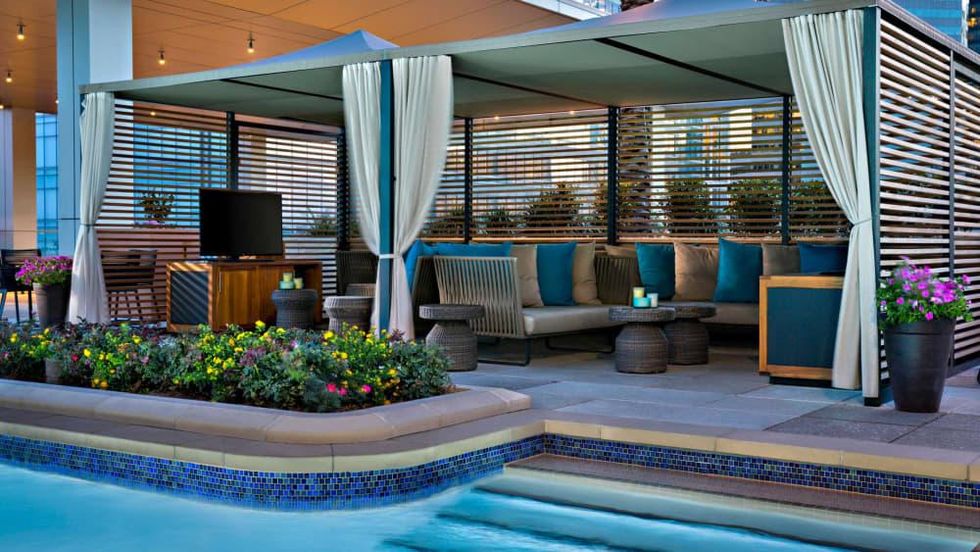 Cabanas by the pool