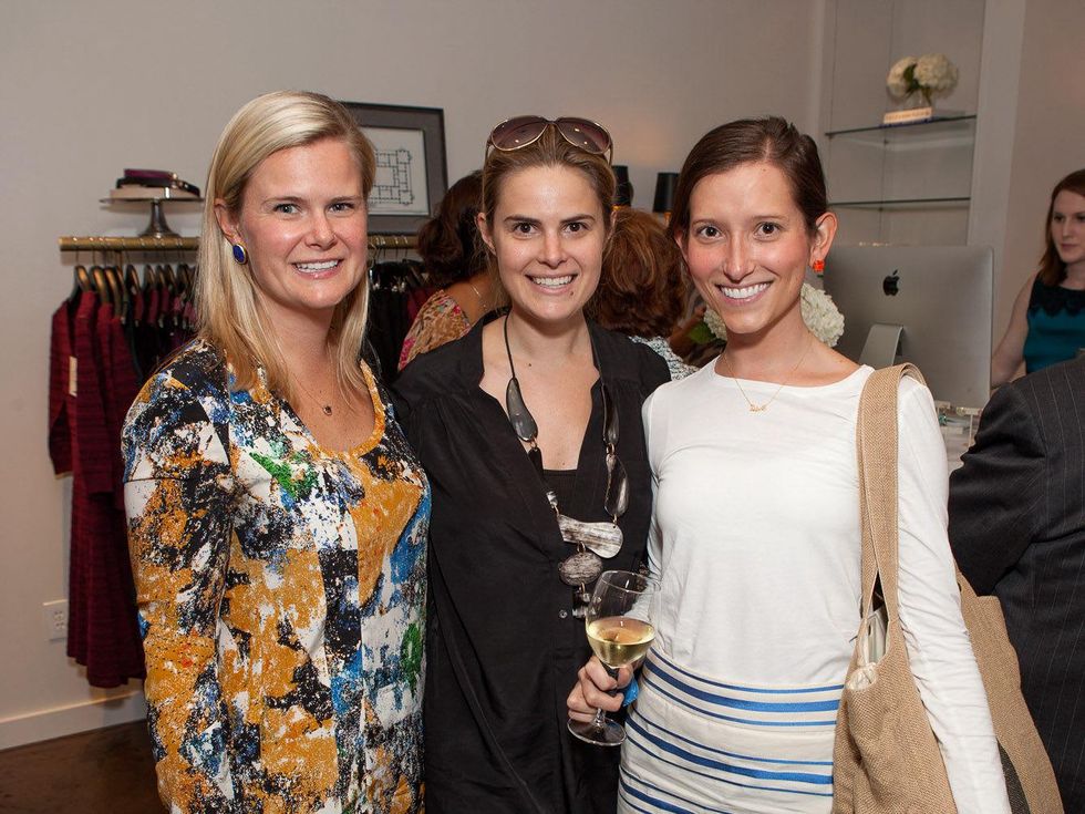 Cabell Wood, from left, Whitney Crenshaw and Alixe Ryan at the Julie Rhodes Fashion & Home Houston opening party October 2013