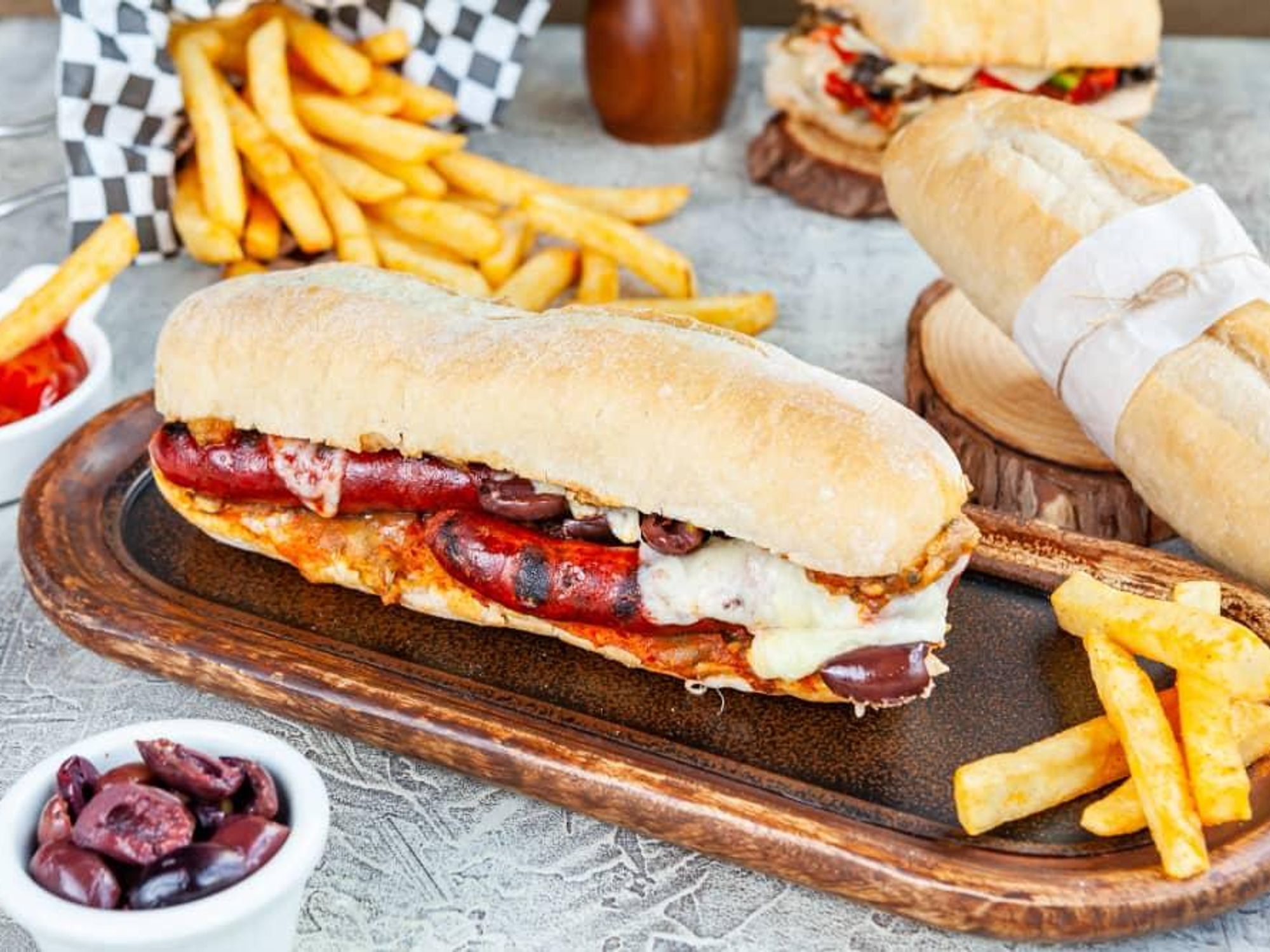 Cafe Josephine Merguez baguette