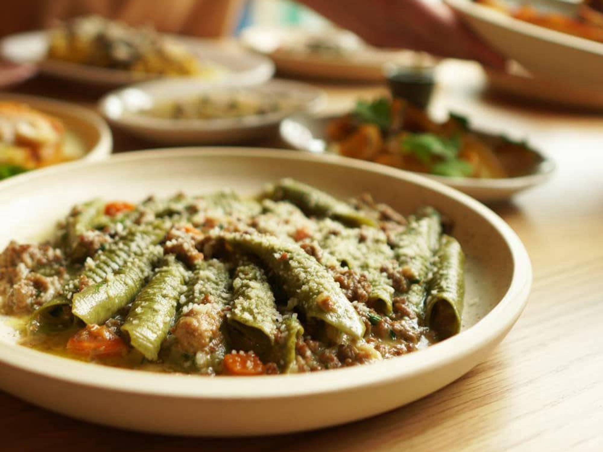 Cafe Louie garganelli pasta with wild boar ragu