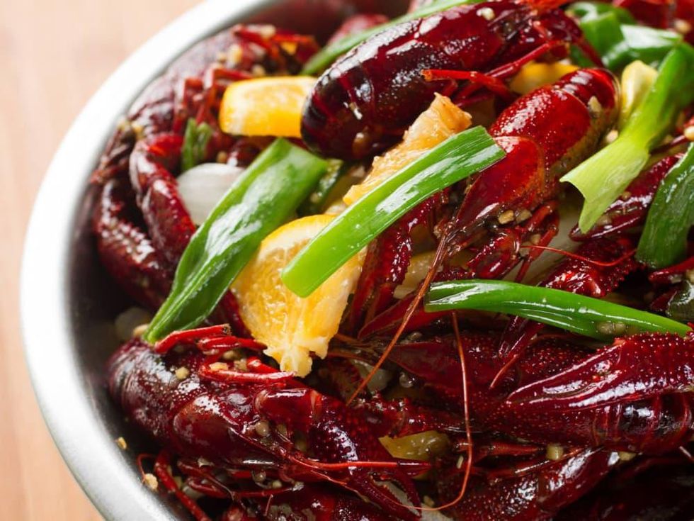 Cajun Kitchen kitchen special crawfish green onions oranges