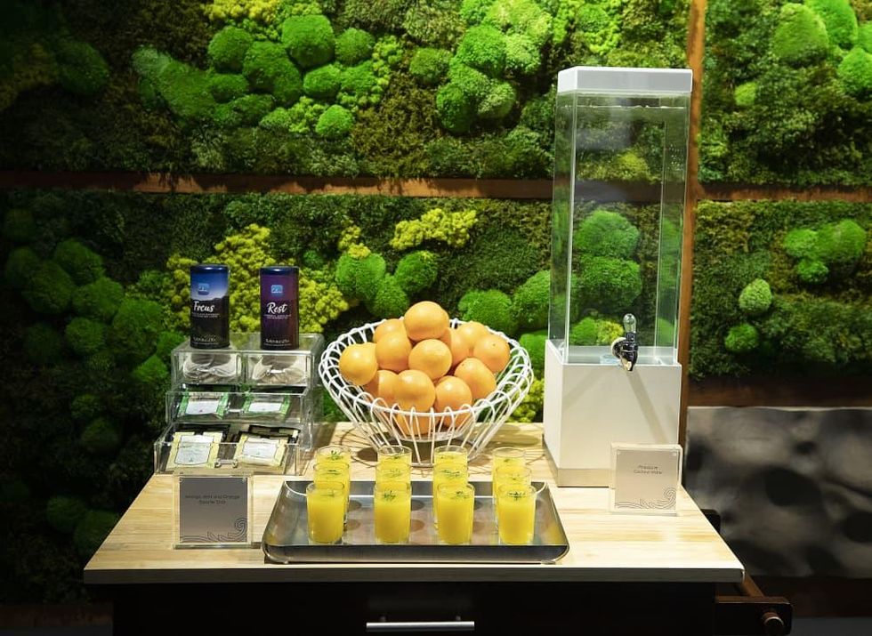 Calm wellness lounge Centurion Lounge Houston IAH Bush