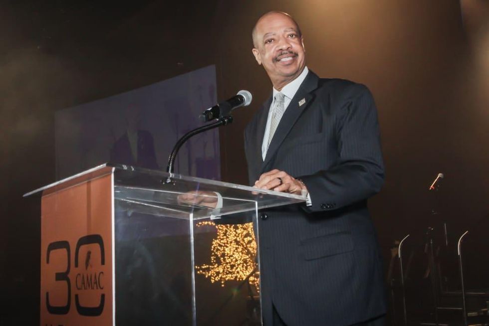 CAMAC 30th anny gala, Jan. 2016, TSU president John M. Rudley