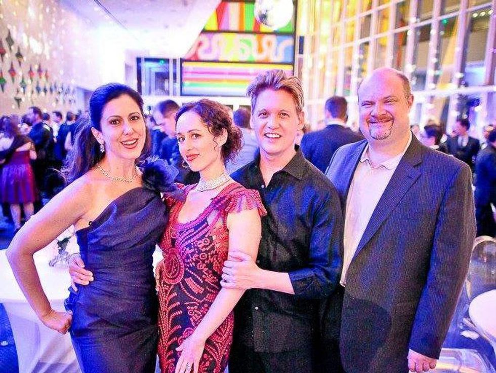 Camille Zamora, from left, Randall Scarlata, Michael Slattery and Jennifer Walsey at Bering Omega's Sing for Hope after-party