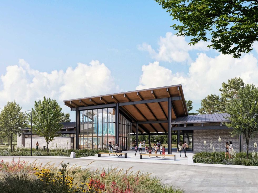 Camp Logan visitor's center rendering Memorial Groves