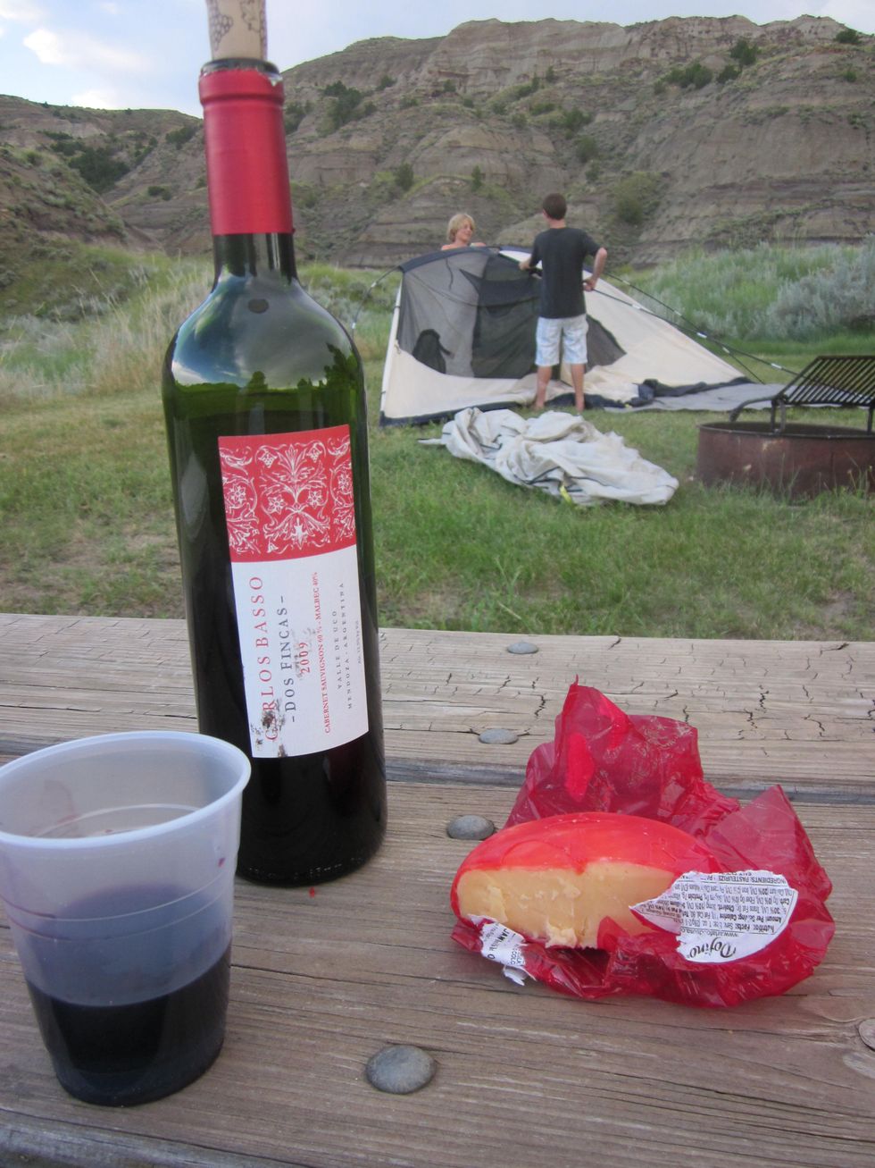 Camping on family road trip