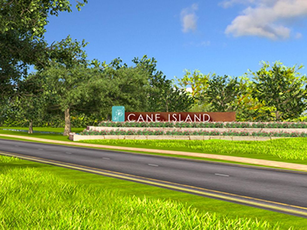 Cane Island in Katy renderings November 2014 entrance with sign