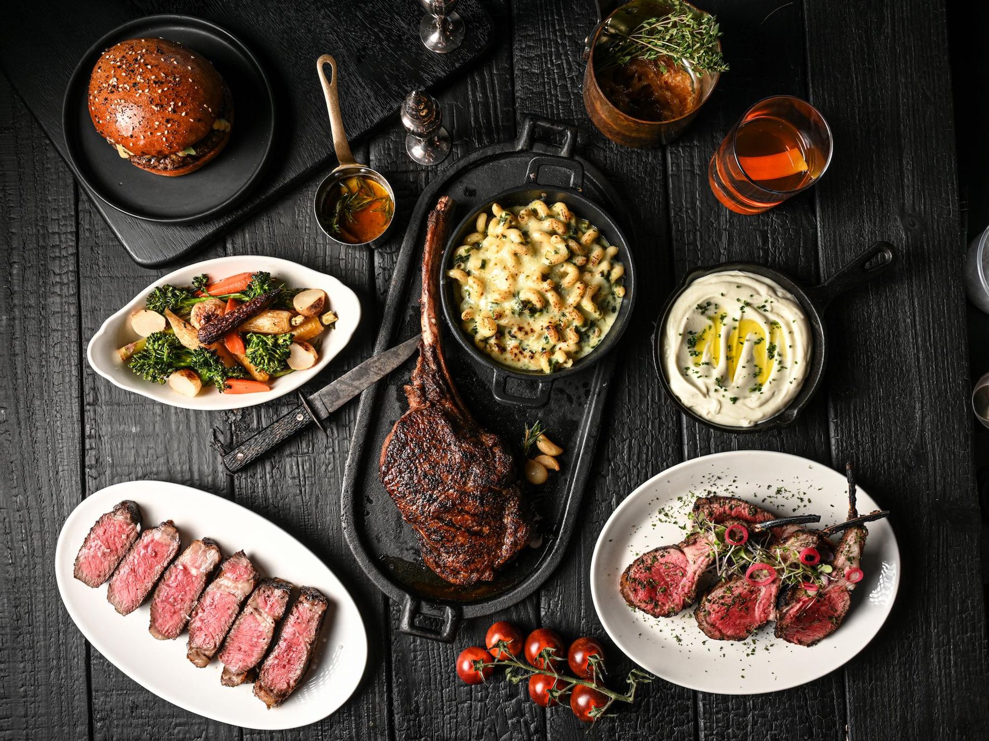 Caps supper club food spread