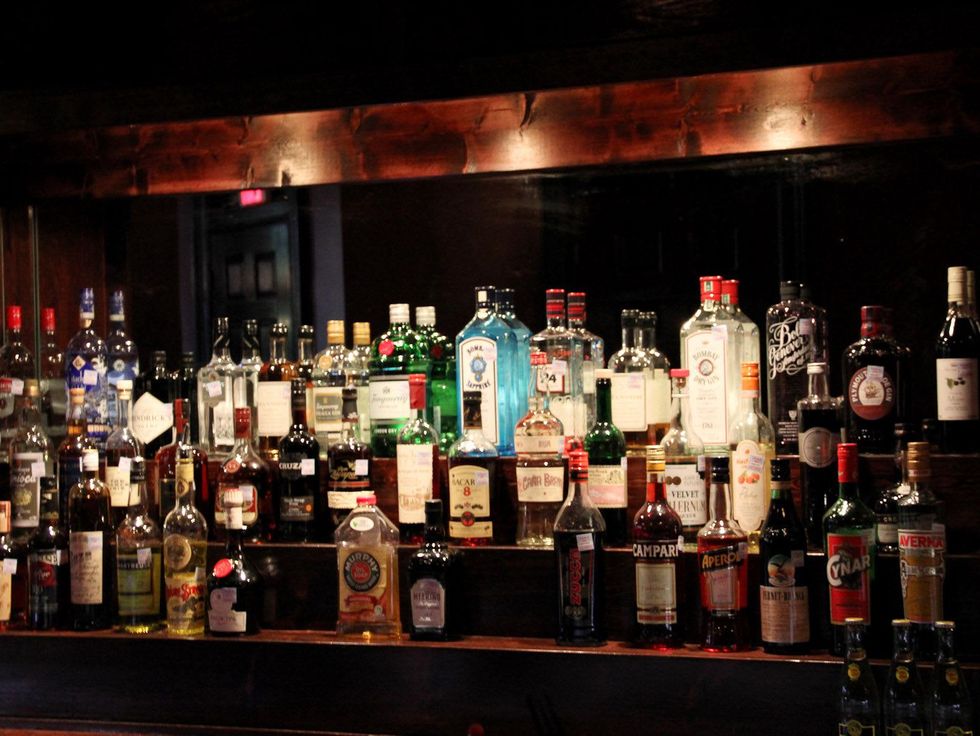 Capt. Foxheart's Bad News Bar & Spirit Lodge, April 2013, bottles