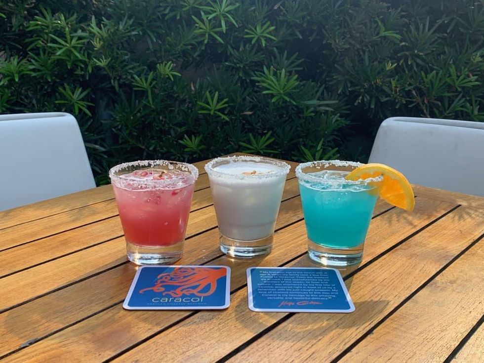 Caracol red white blue margaritas