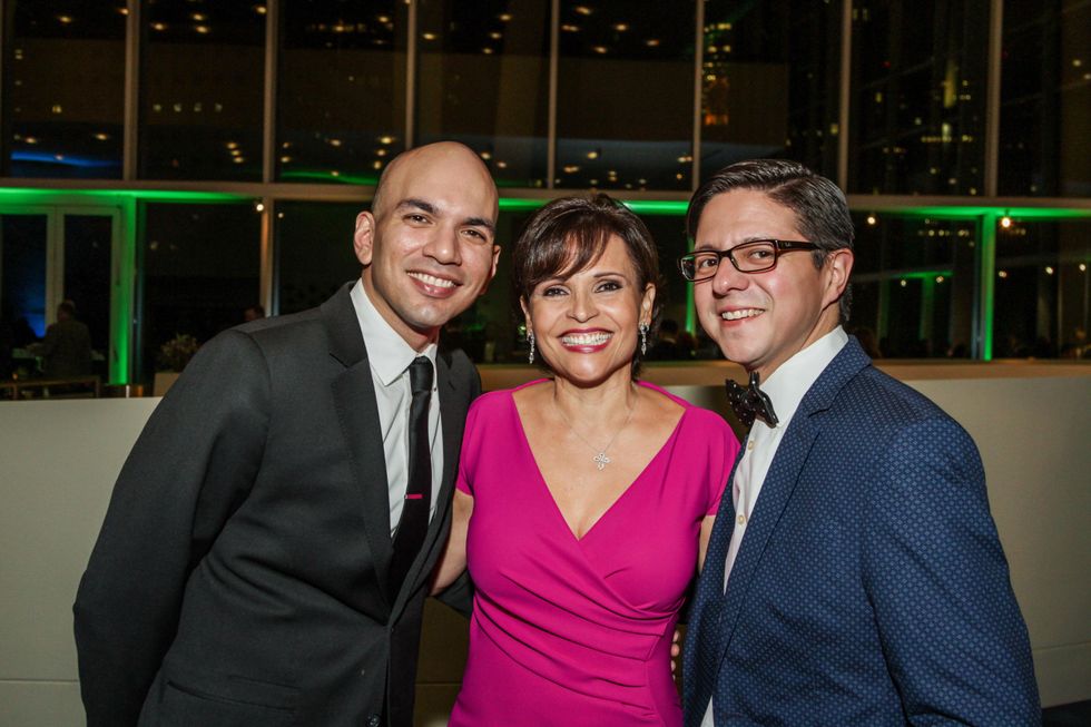 Carlos Meltzer, from left, Lucia Cordua and Nick Espinosa at the Bering Omega's Sing for Hope Event October 2014.