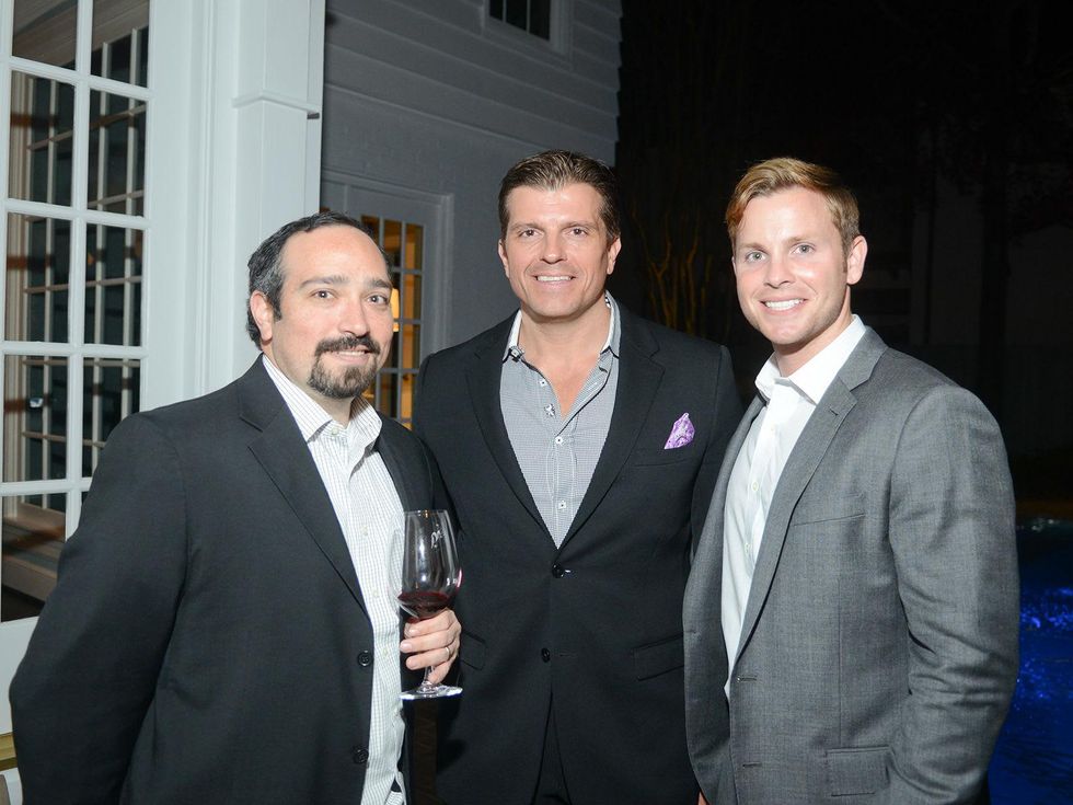 Carlos Sandoval, from left, John Cone and Matt McMillan at the JDRF gala kick-off party January 2014