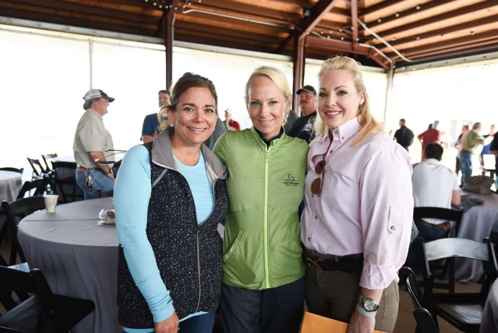 Carmen Mach, Melanie Rothwell, Katherine Stacy at Memorial Hermann Clay Shoot