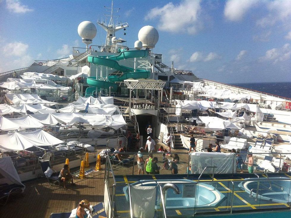 Carnival Triumph cruise ship tent city