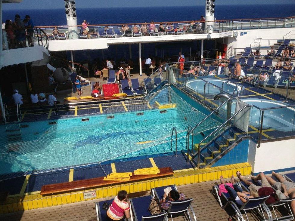 Carnival Triumph, pools were closed immediately