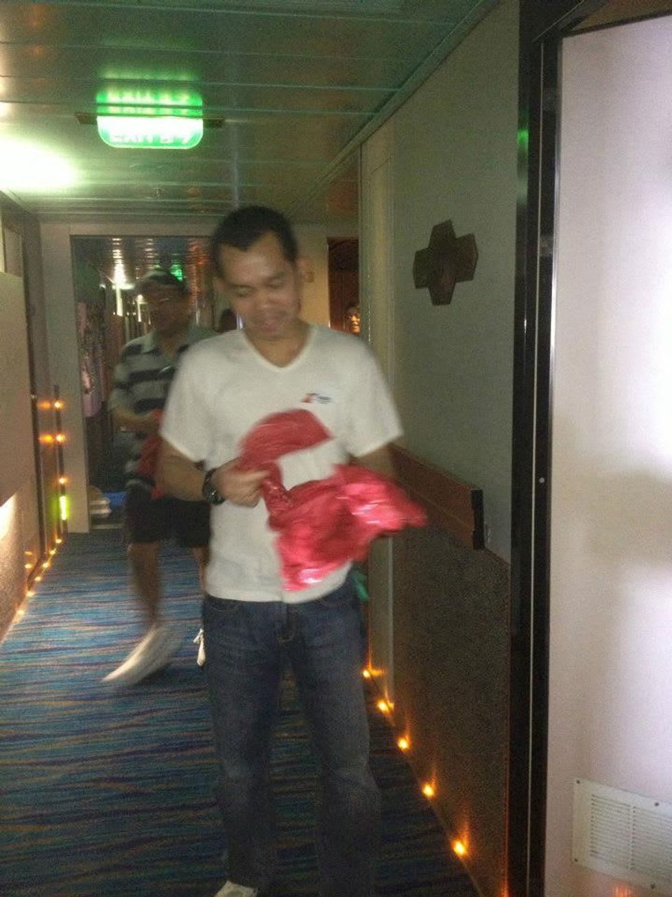 Carnival Triumph, the infamous red plastic bags