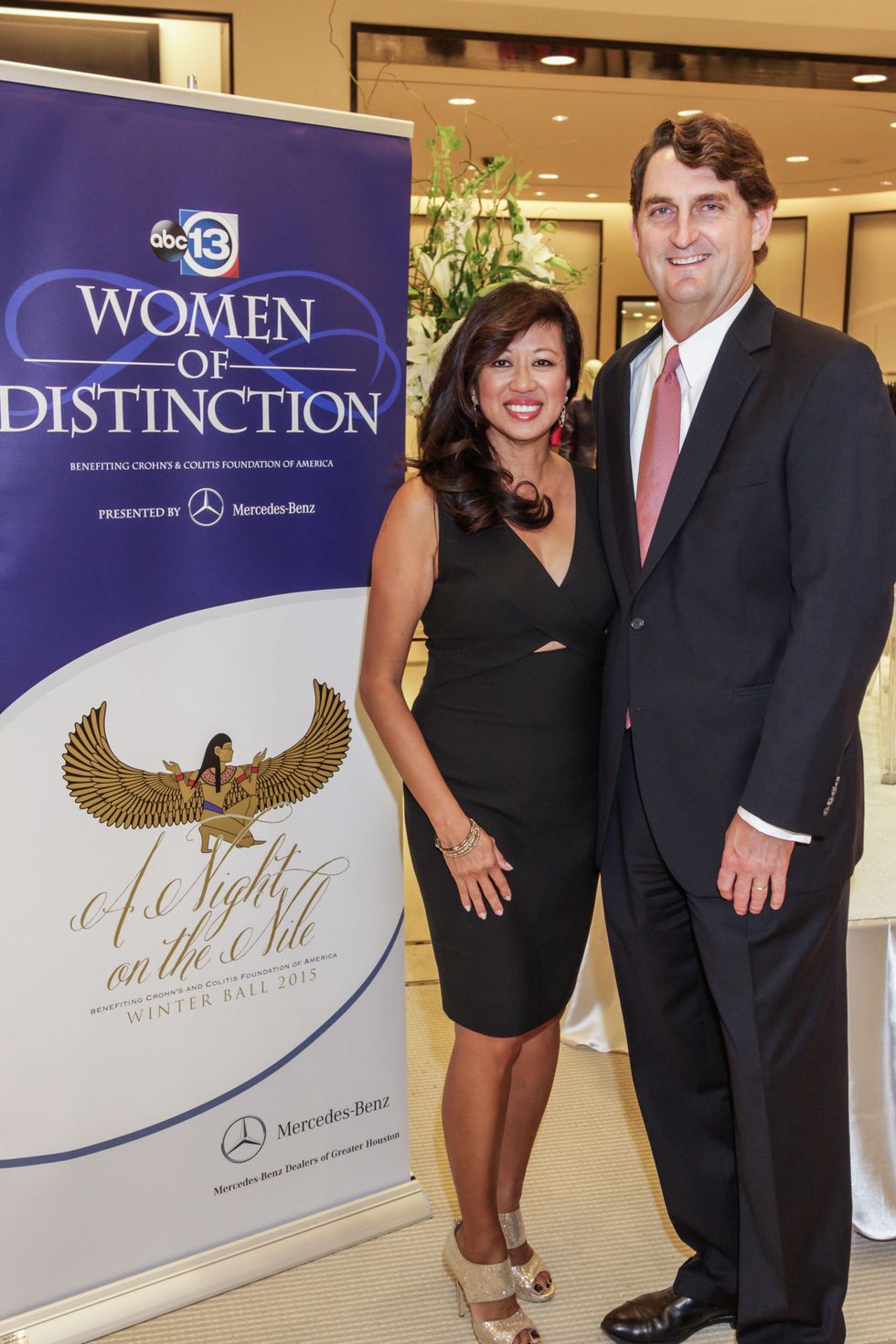 Carol and Paul Beck at the Women of Distinction announcement party October 2014