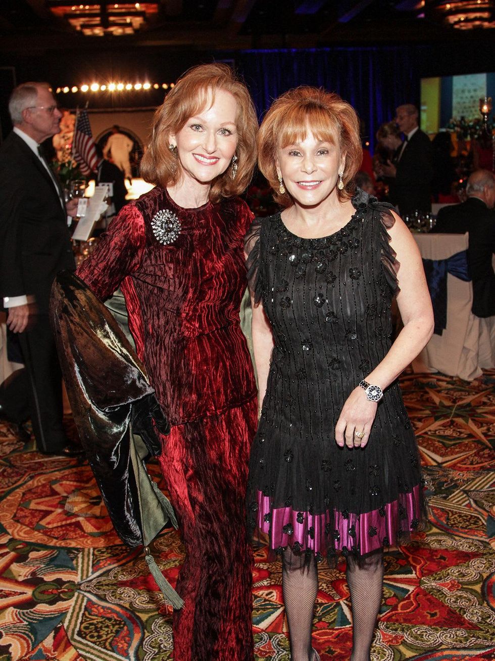 Carol Sawyer, left, and Nancy Dinerstein at the Citizens for Animal Protection Gala November 2013