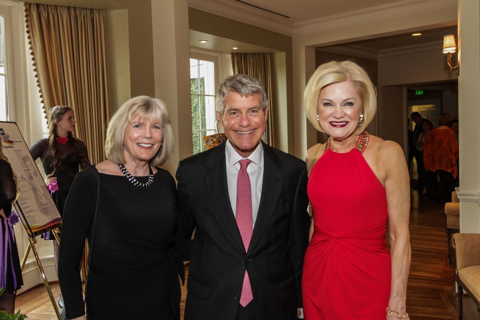 Caroline Sabin, from left, Bill Sabin and Jo Furr at the Young Audiences of Houston Gala April 2014