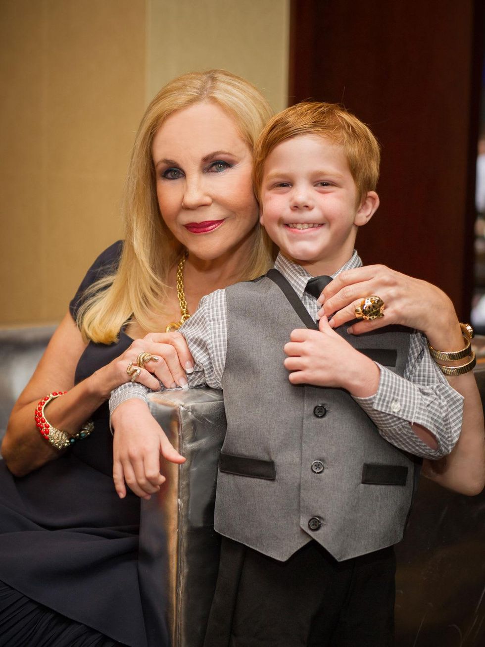 Carolyn Farb and Tucker Beau Hyatt at the Arthritis Foundation Award party May 2014