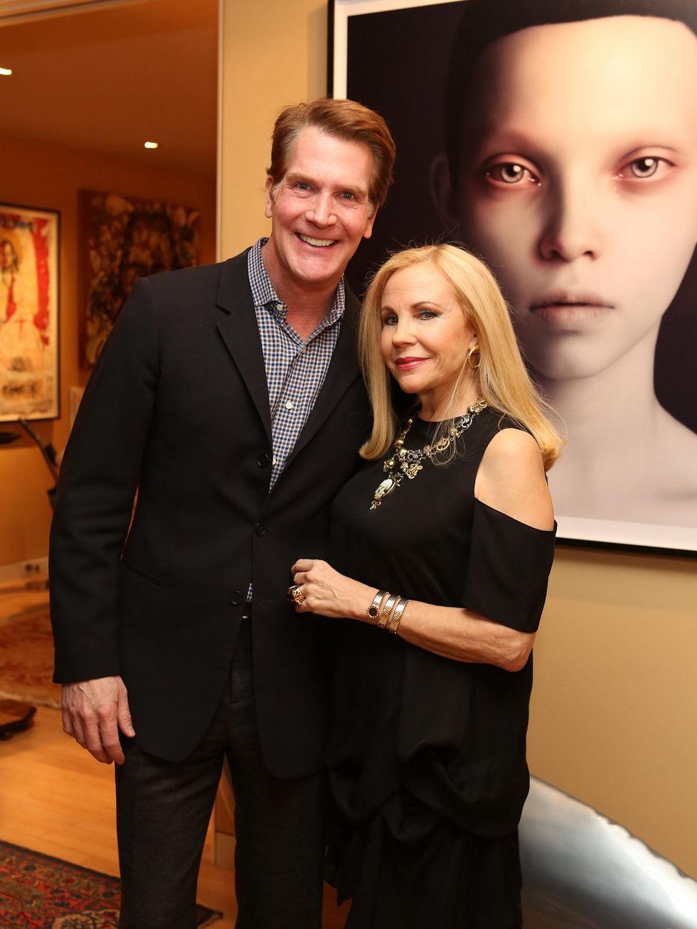 Carolyn Farb party, January 2013, George Lancaster, Carolyn Farb