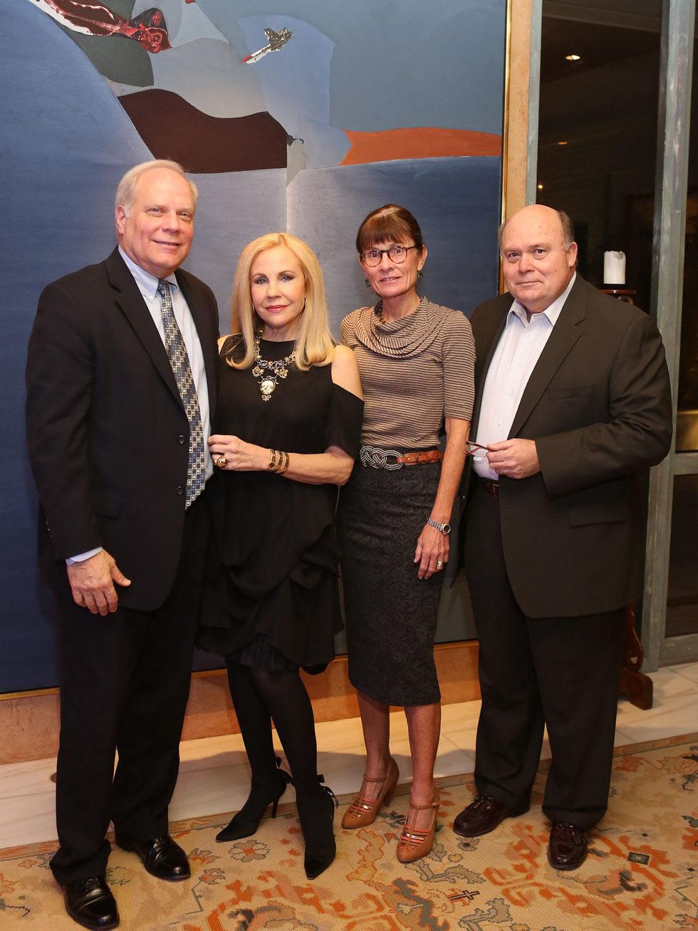 Carolyn Farb party, January 2013, Joe Schenk, Susie Kalil, Carolyn Farb, Bill Reaves