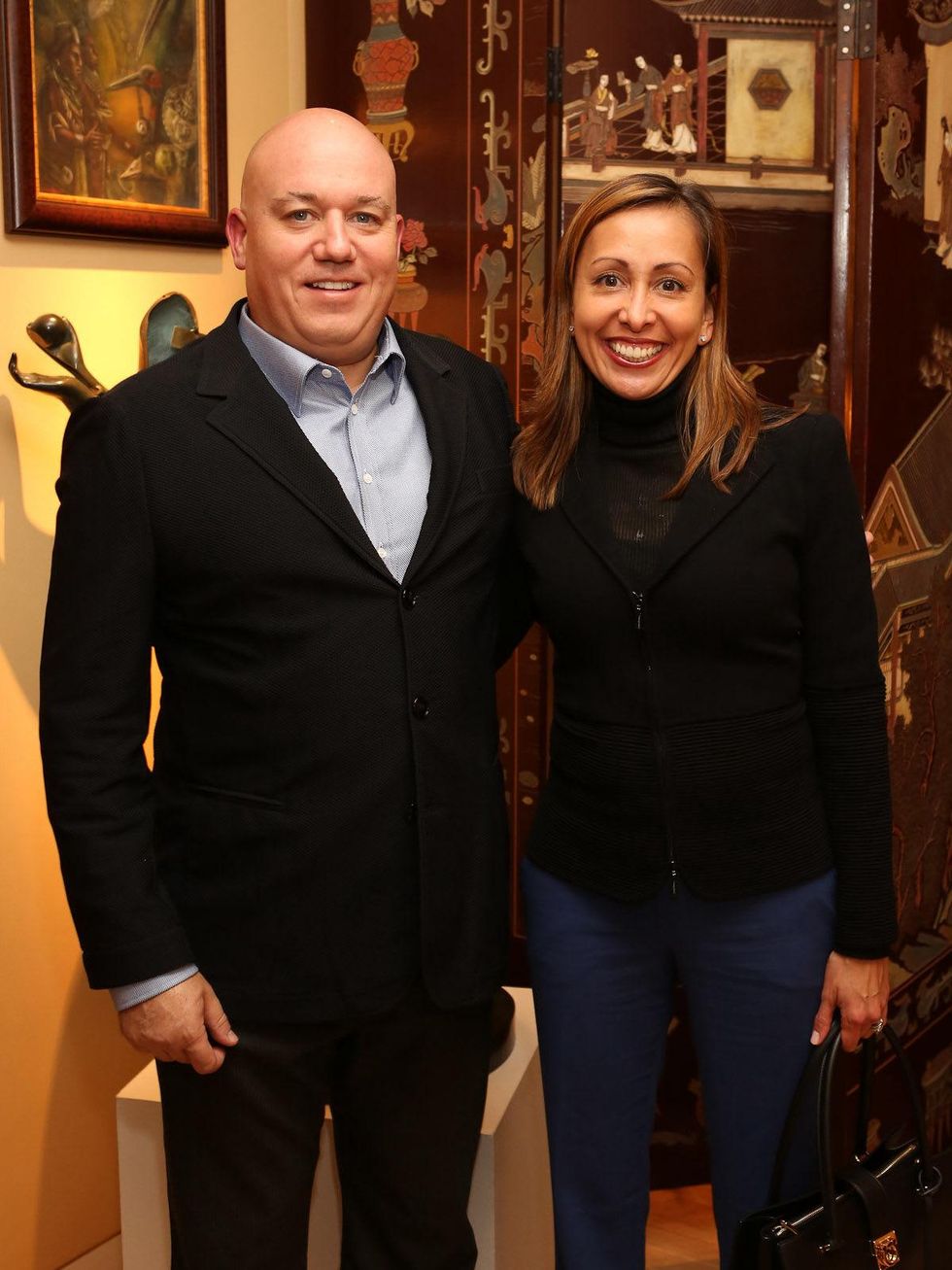 Carolyn Farb party, January 2013, Johanna Donson, Steve Donson