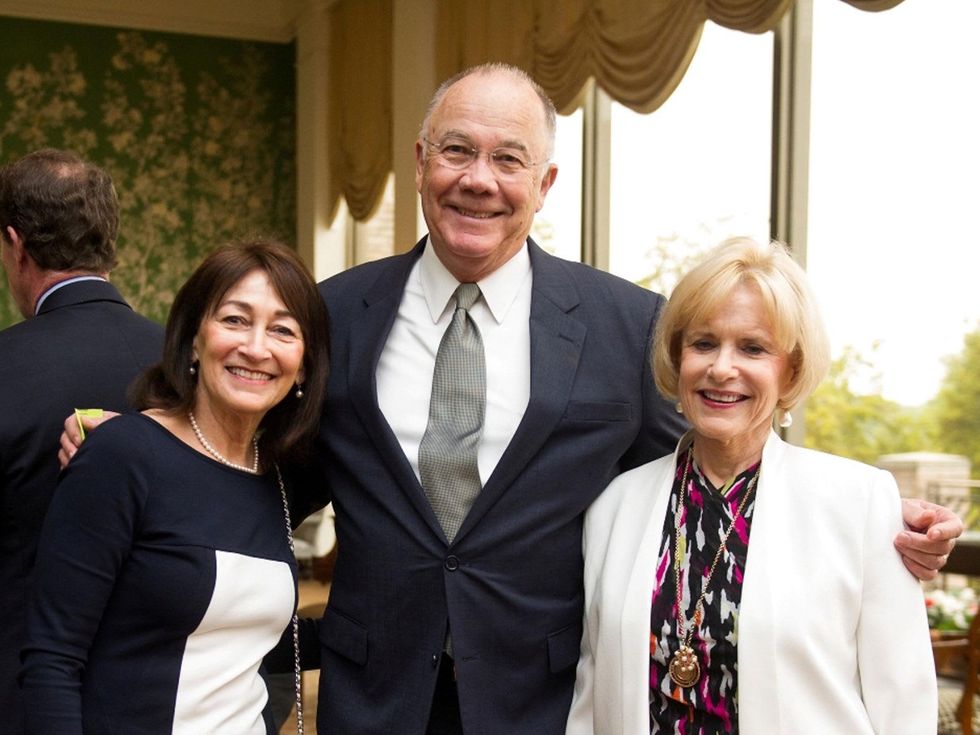 Carolyn Forney, from left, Steve Smith and Madelyn Farris at the Christus Health luncheon March 201 4