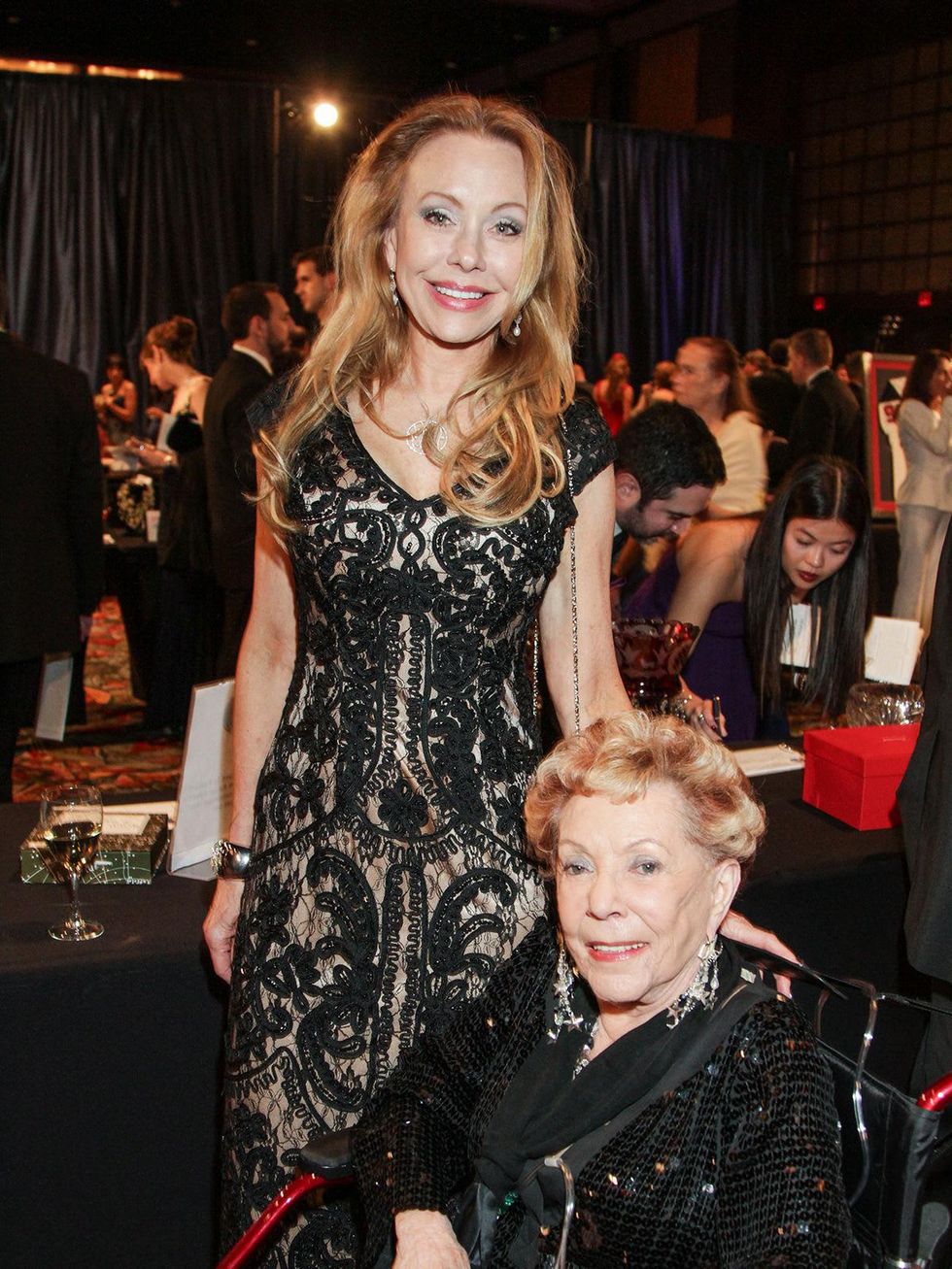 Carolyn St. Clair, left, and Beverly Wren at the Citizens for Animal Protection Gala November 2013