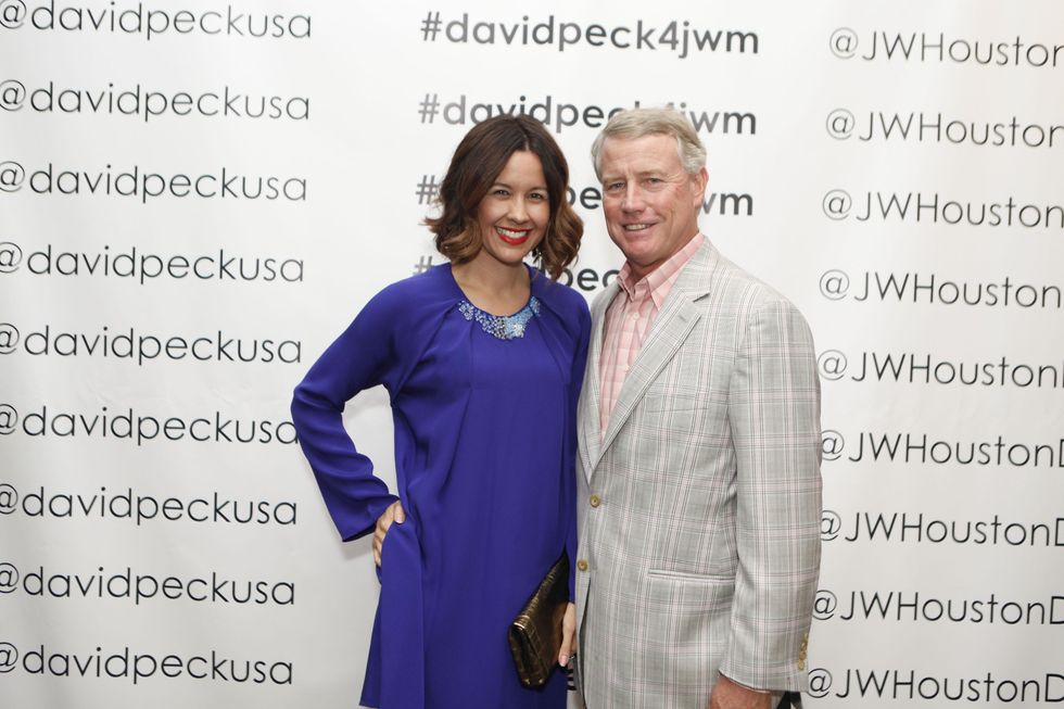 Carrie Colbert and Bob Hogan at the David Peck runway show September 2014