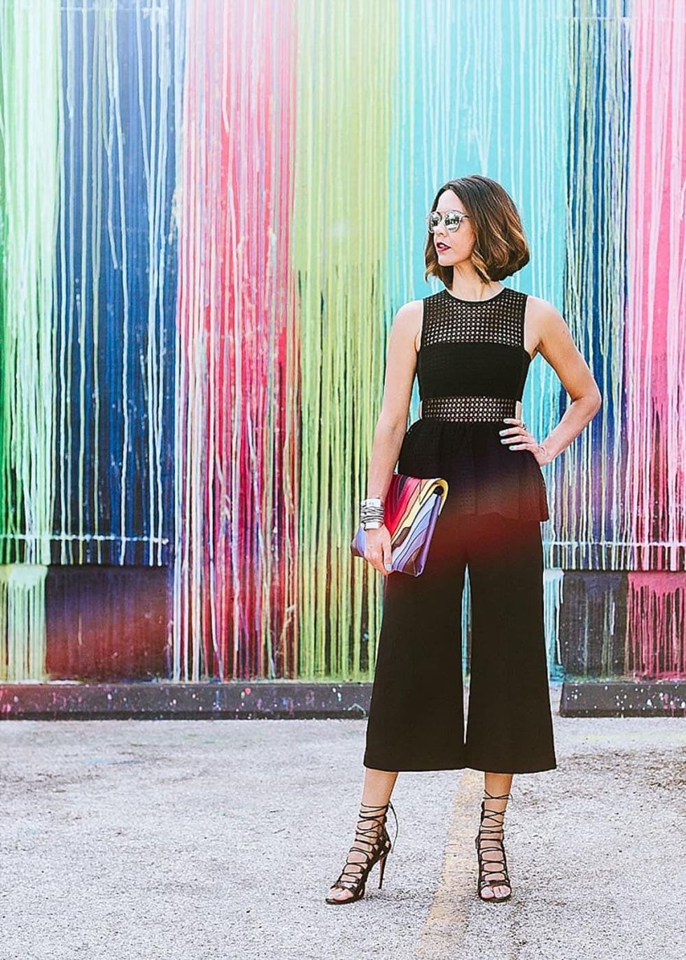 Carrie Colbert in Self Portrait jumpsuit