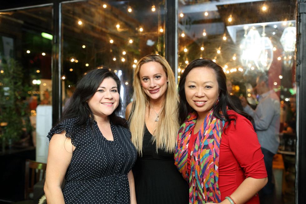 Catarina Gonzales, from left, Erica Rose and Miya Shay at Ruggles Black Grand Opening October 2014