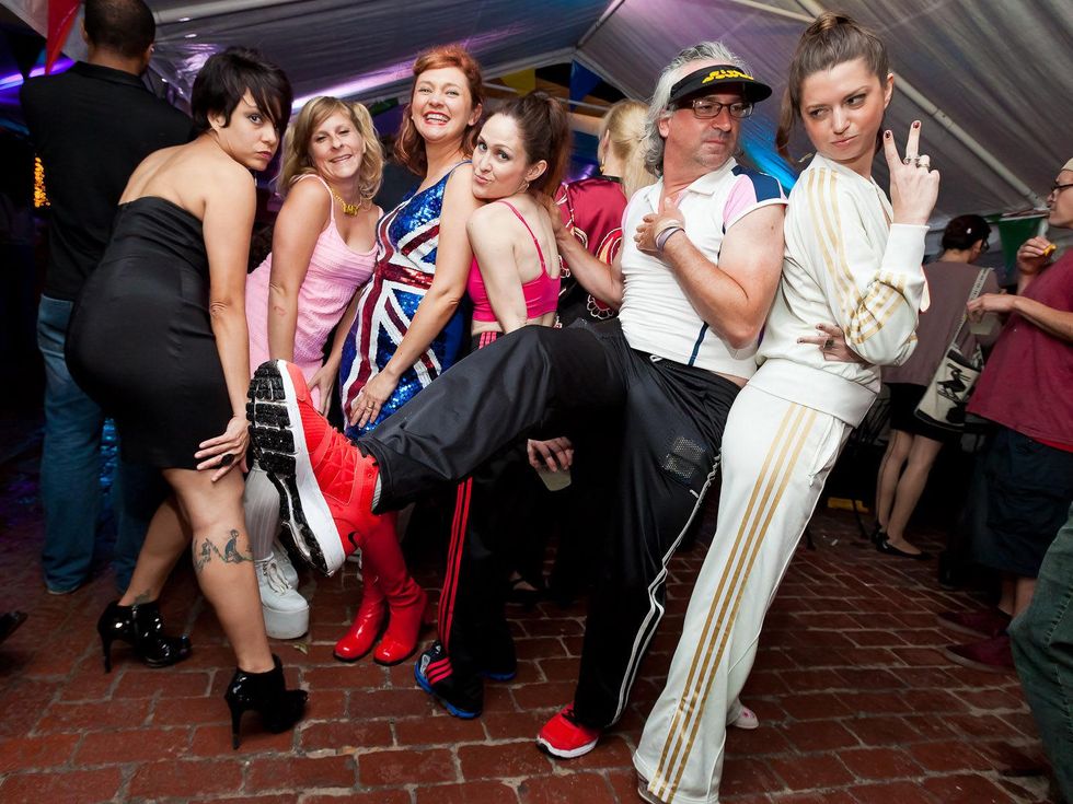 Catastrophic 20-year anniversary gala April 2013 co-chair Brad Moore and Teh Spice Girls