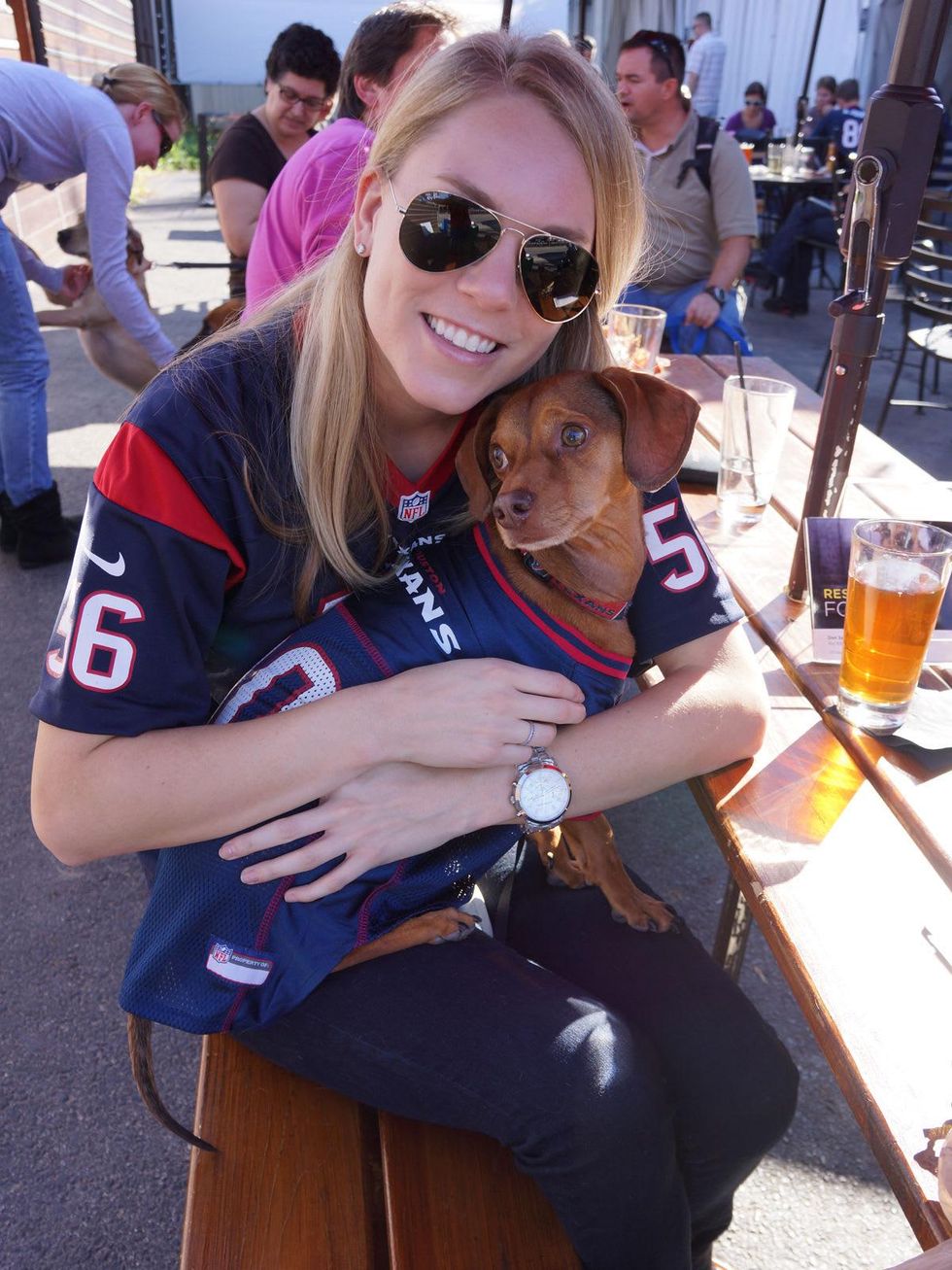 Catherine Daniel and Drake at Friends for Life Texans TAILgate party November 2013