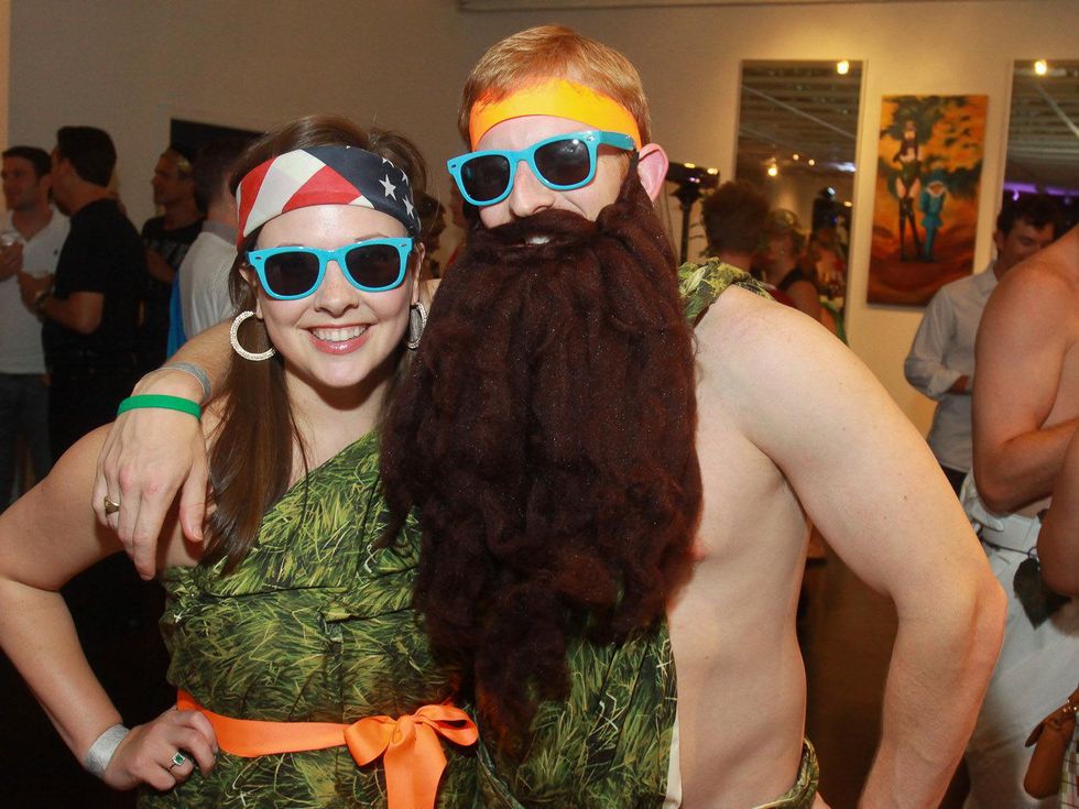 Catherine Dorroh and Jayce Simpson at toga party at Craft Salon benefiting Bering Omega