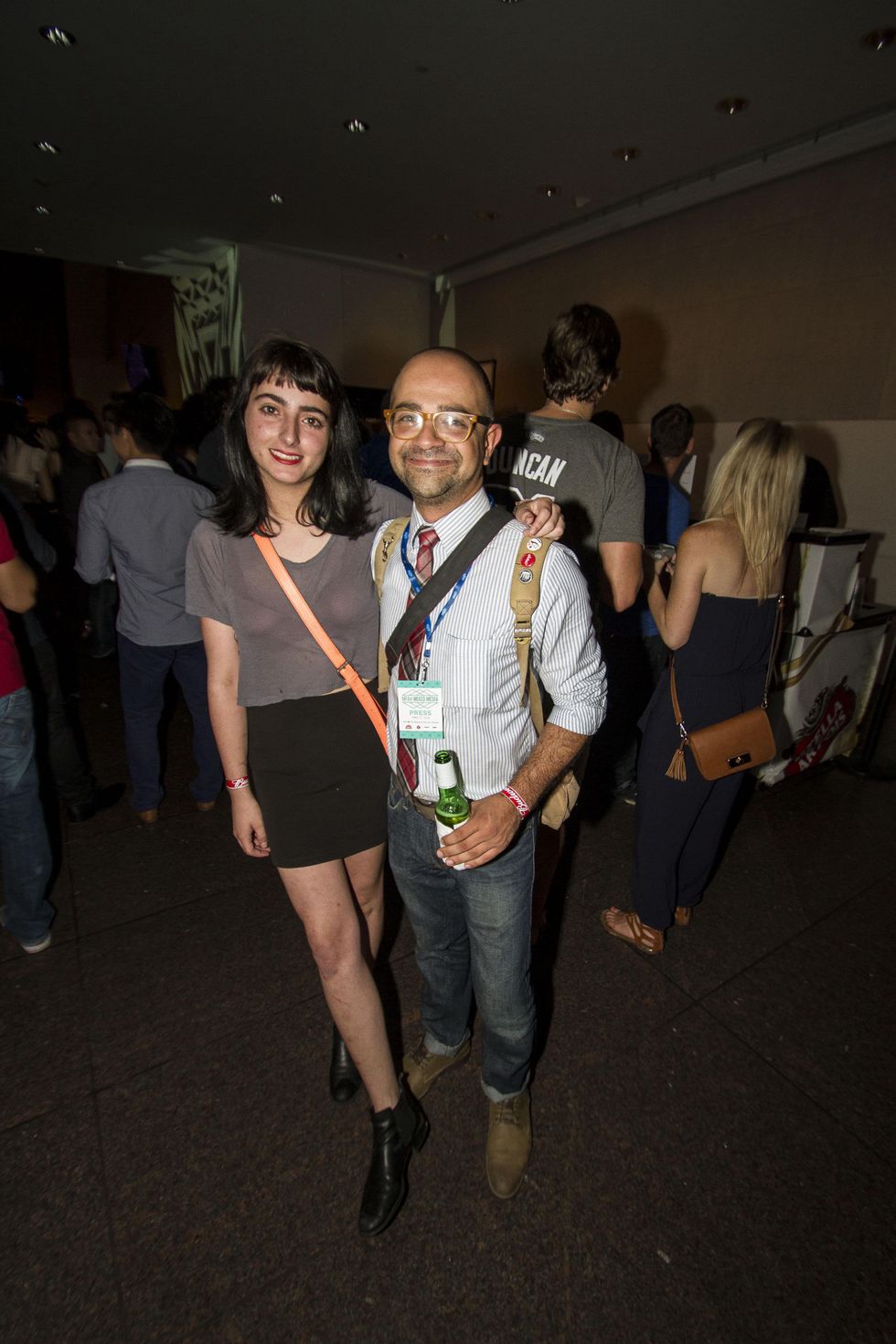 Catherine Sullivan and Sean Askandari at the MFAH Mixed Media Party June 2014