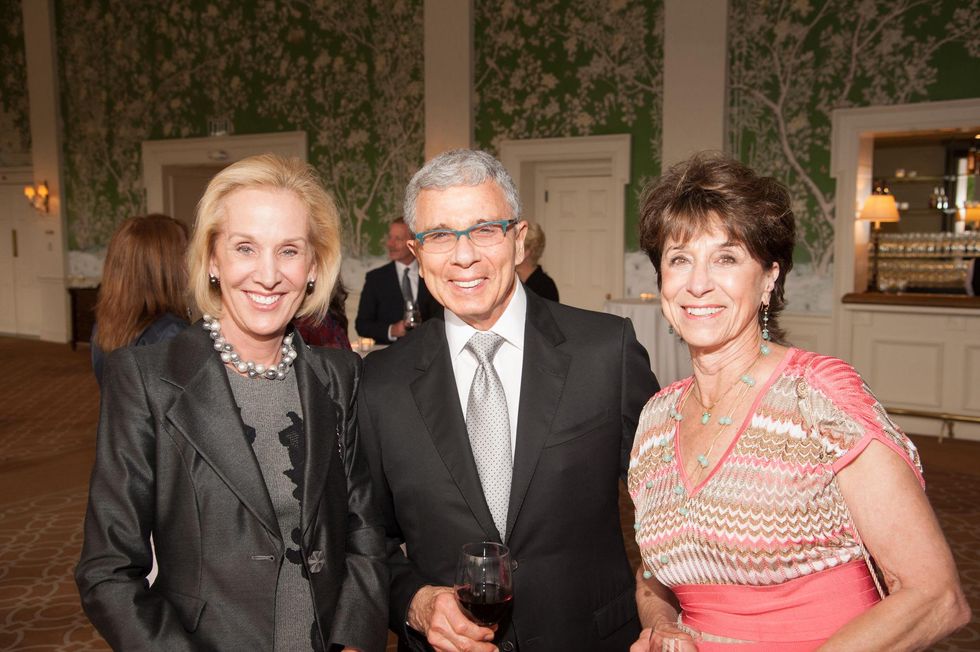 Cathy Schleussner, from left, Richard Leibman and Barbara Ryan at the Jung Center dinner April 2014