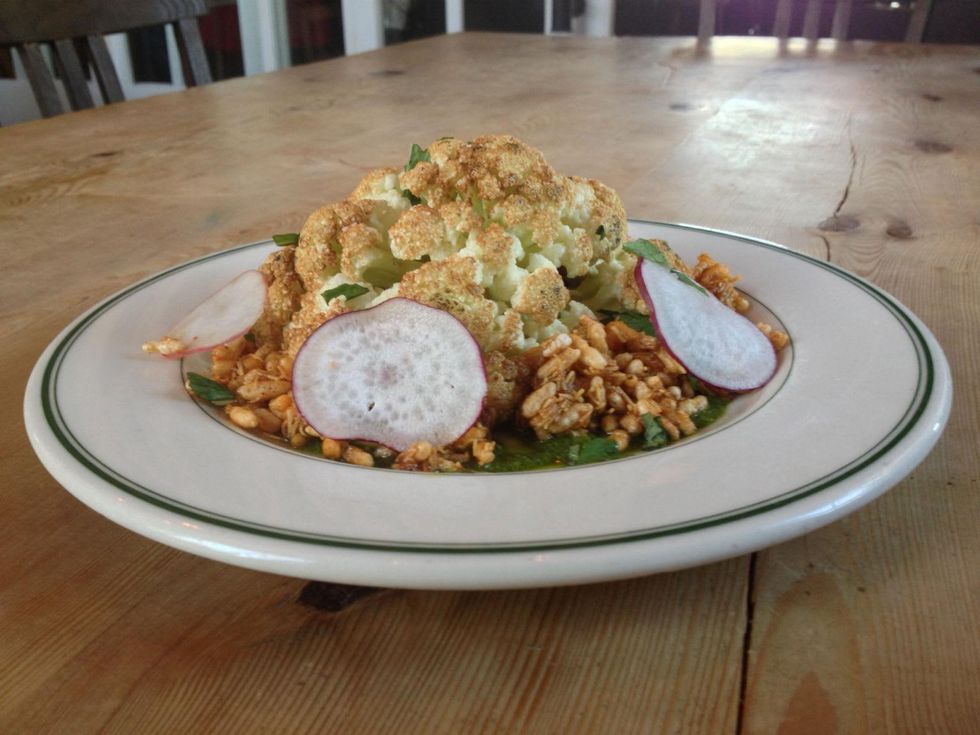 Cauliflower chaat at Down House restaurant