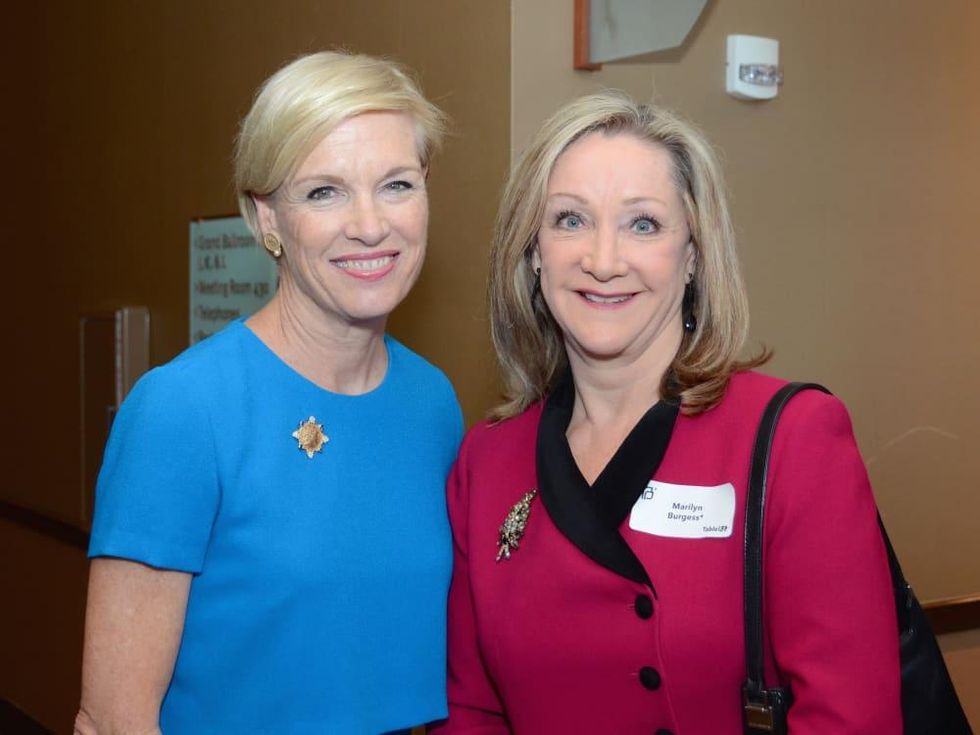Cecile Richards, Marilyn Burgess at Planned Parenthood luncheon