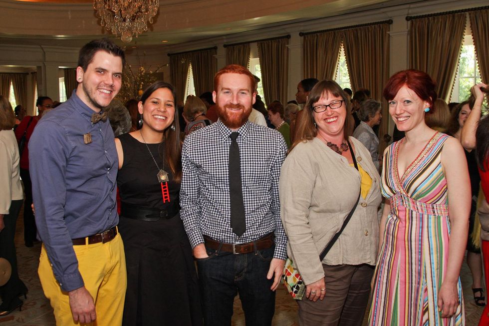 Center for Contemporary Craft luncheon May 2013 Robert Mullen, Tarina Frank, Jaydan Moore, Chanda Glendinning, Susannah Mira