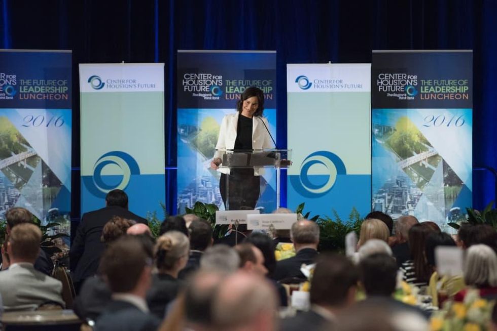 Center for Houston's Future luncheon, March 2016, Laura Arnold