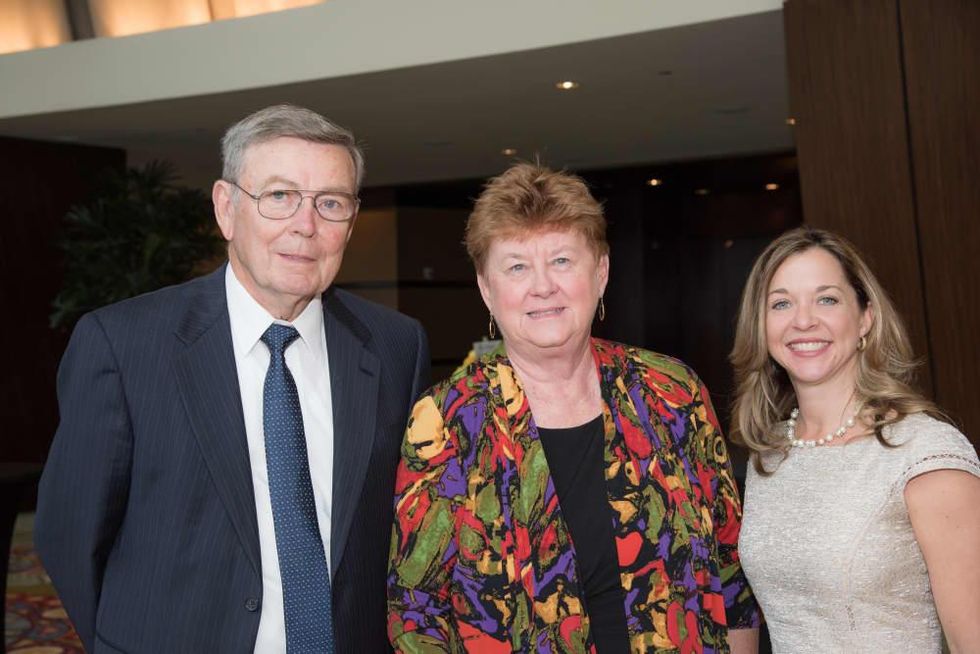 Center for Houston's Future luncheon, March 2016, Owen Ralston, Beverly Kaufman, Julie Baker Finck